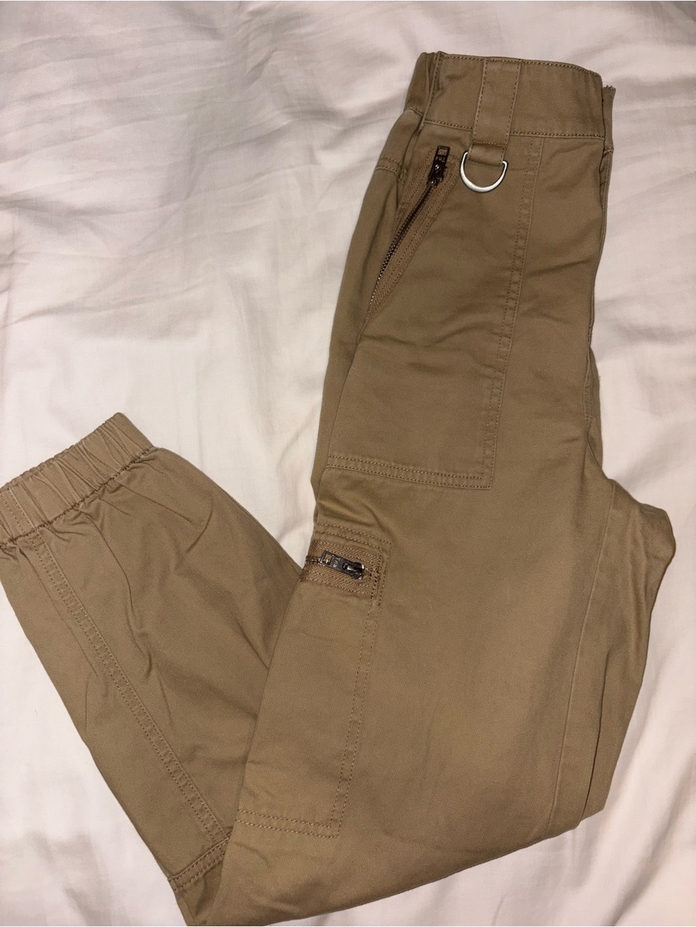 Aritzia Tan Cargo Jogger Pants